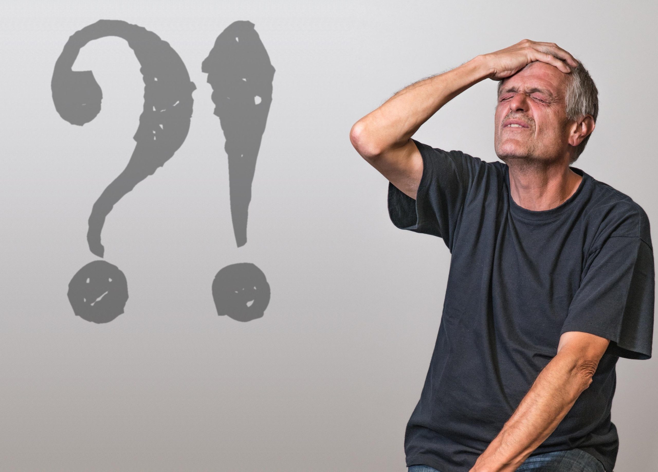 man looking frustrated by hos own mistakes